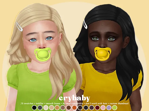 Maxis Match crybaby daphne hair (ah00b) toddler f by crybaby - The Sims 4 Custom Content