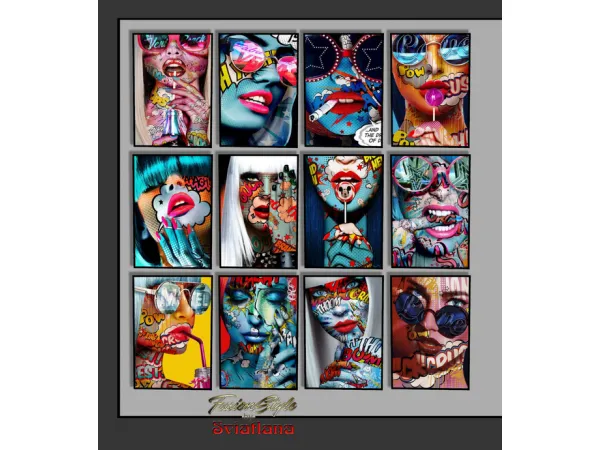 Mix Poster by fusionstylesims4 - The Sims 4 Custom Content