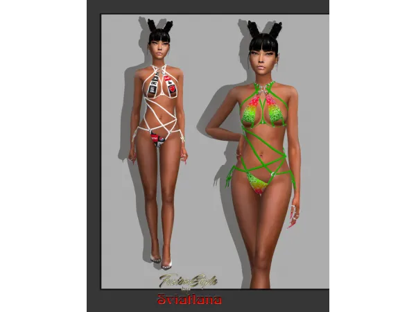 Alpha Swimsuit FusionStyle by fusionstylesims4 - The Sims 4 Custom Content