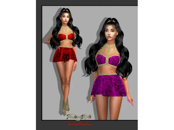 Alpha Party Dress by fusionstylesims4 - The Sims 4 Custom Content
