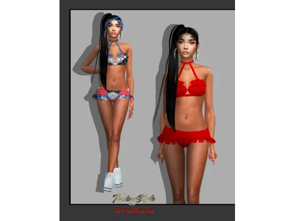 Alpha Bikini by fusionstylesims4 - The Sims 4 Custom Content