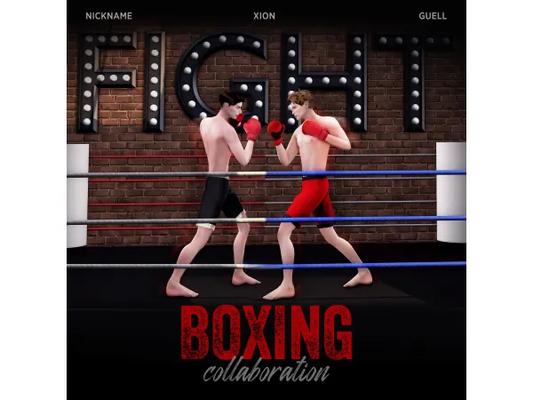 Mix [BUILD] Boxing Collaboration by simsfinds - The Sims 4 Custom Content