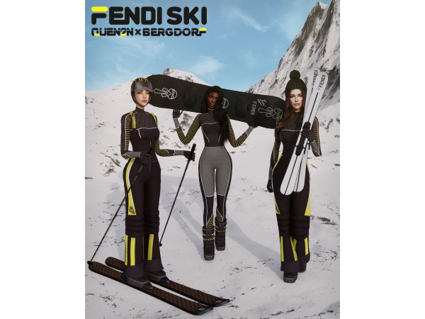 QUEN2N x BERGDORF FENDI Ski Collection The Sims 4 Download SimsFinds