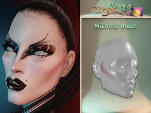 Alpha Mistress Blush + Moles by v1s4g3 - The Sims 4 custom content