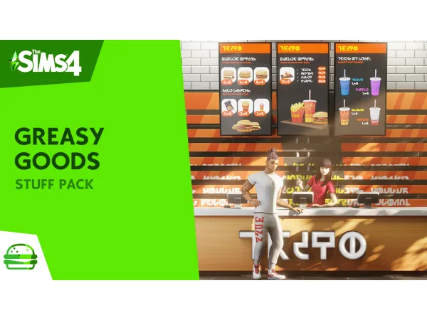 Maxis Match Greasy Goods Stuff Pack by littledica - The Sims 4 Custom Content