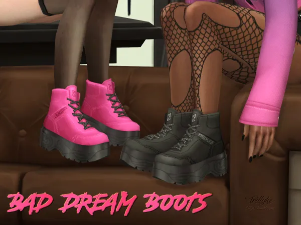 Maxis Match Bad Dream Boots by simsfinds - The Sims 4 Custom Content
