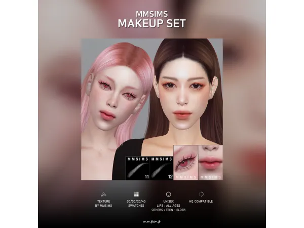 Mix MMSIMS Makeup Set by simsfinds - The Sims 4 Custom Content