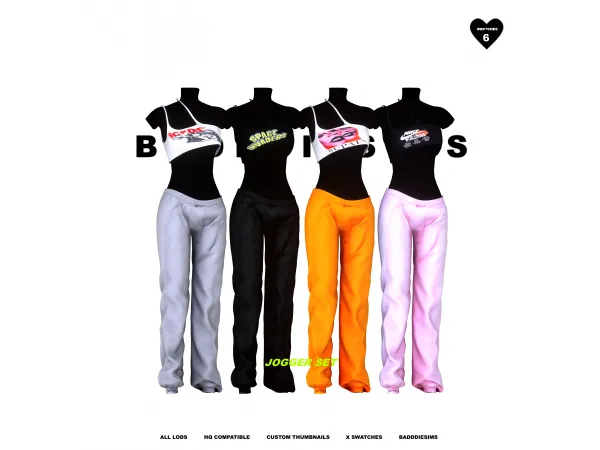 Alpha JOGGER SET by BADDDIESIMS - The Sims 4 Custom Content