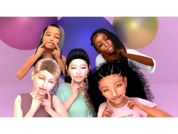 Mix GIRLS SLEEPOVER COLLECTION by simsfinds - The Sims 4 Custom Content