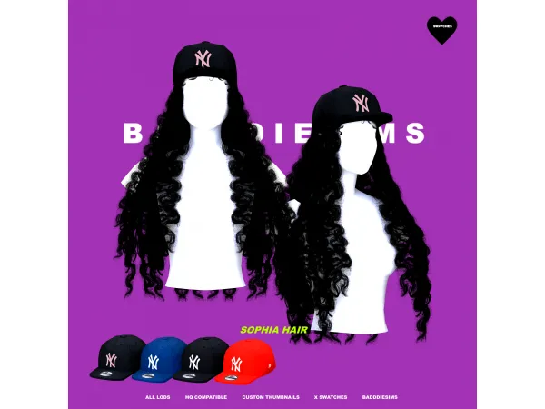 Alpha SOPHIA HAIR by simsfinds - The Sims 4 Custom Content