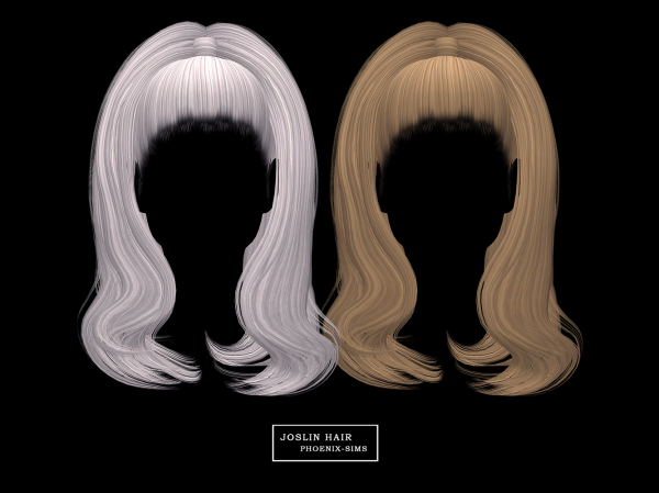 Alpha Joslin Hair by phoenixsims4 - The Sims 4 Custom Content