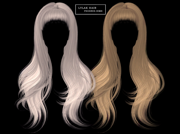 Alpha Lylak Hair by phoenixsims4 - The Sims 4 Custom Content