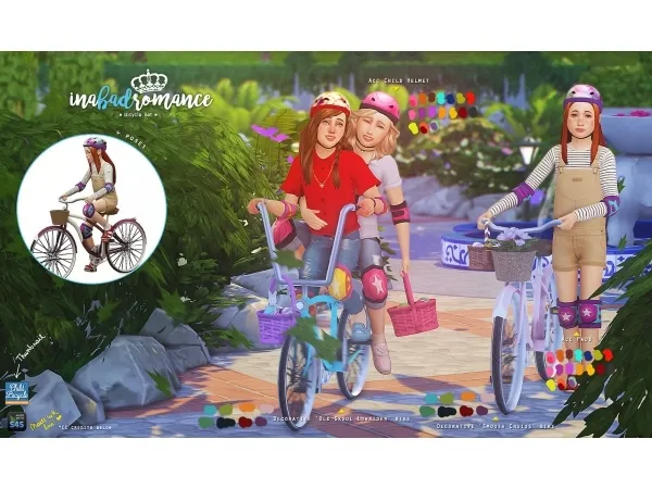 Maxis Match Children's bicycle set Decorative Poses - The Sims 4 Custom Content