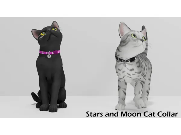 Maxis Match Stars and Moon Cat Collar by simsfinds - The Sims 4 Custom Content