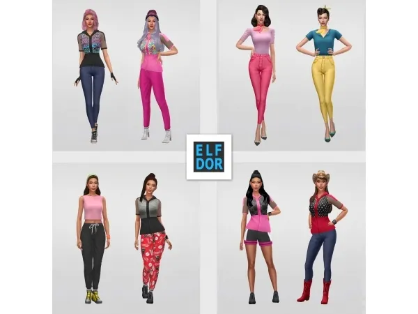 Maxis Match September collection 2 Urban vs Vintage by elfdor - The Sims 4 Custom Content