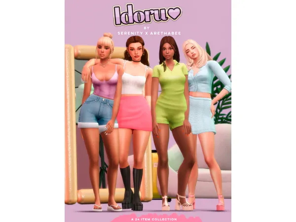 Maxis Match SERENITYxARETHA IDORU COLLECTION Part 1 - The Sims 4 Custom Content