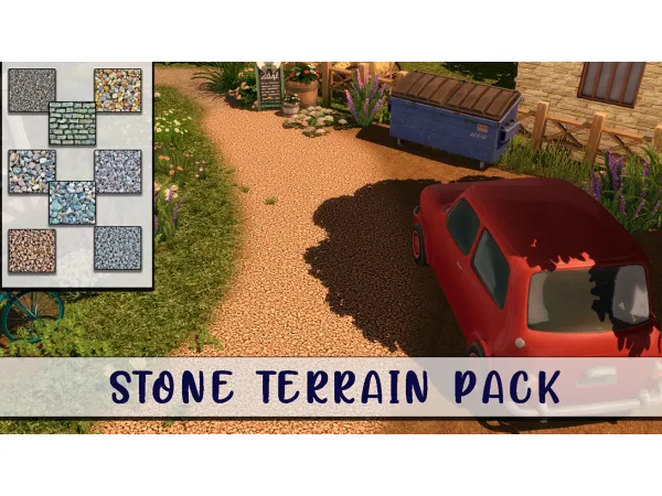 Mix Stone terrain pack by simsfinds - The Sims 4 Custom Content
