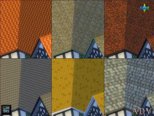 Maxis Match ROOF TILES by simsfinds - The Sims 4 Custom Content
