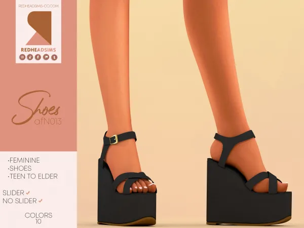 Alpha AF SHOES N013 SLIDER AND NO SLIDER by redheadsims - The Sims 4 Custom Content