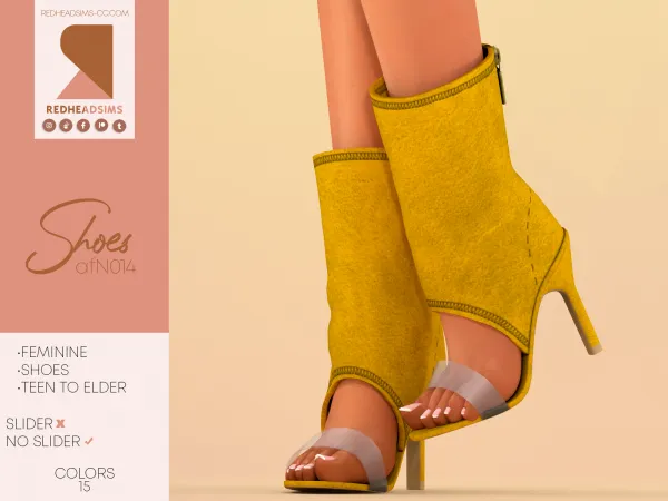Alpha AF SHOES N014 by redheadsims - The Sims 4 custom content