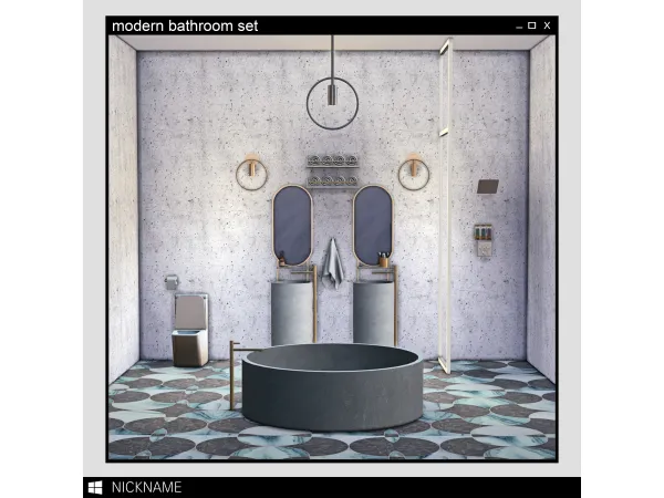 modern bathroom set by give me a nickname
