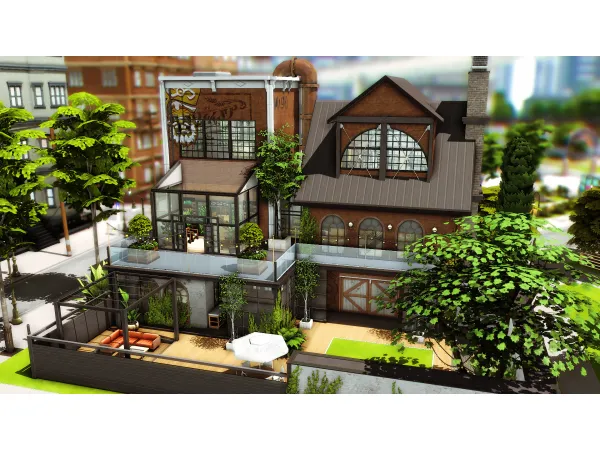 Maxis Match NO NY Industrial Loft by simsfinds - The Sims 4 Custom Content