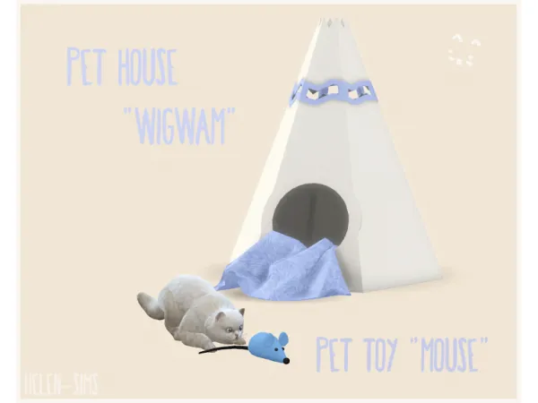 Maxis Match Pet House Wigwam Pet Toy Mouse - The Sims 4 Custom Content