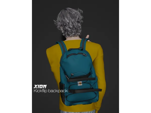 Alpha Kickflip backpack by simsfinds - The Sims 4 Custom Content