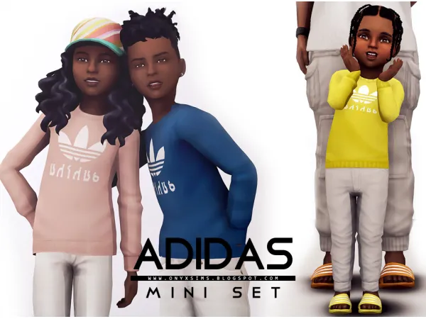 Maxis Match ADIDAS MINI CLOTHING SET by simsfinds - The Sims 4 Custom Content