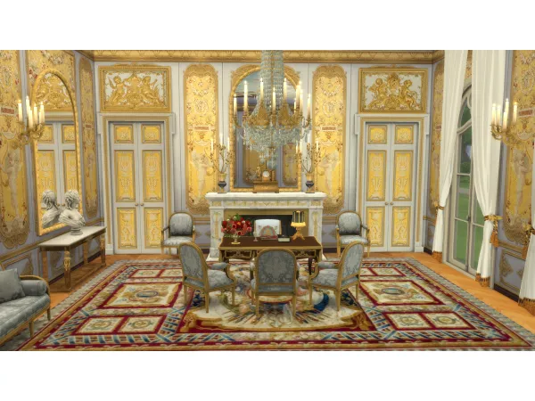 Mix Salon Doré Boiserie by simsfinds - The Sims 4 Custom Content