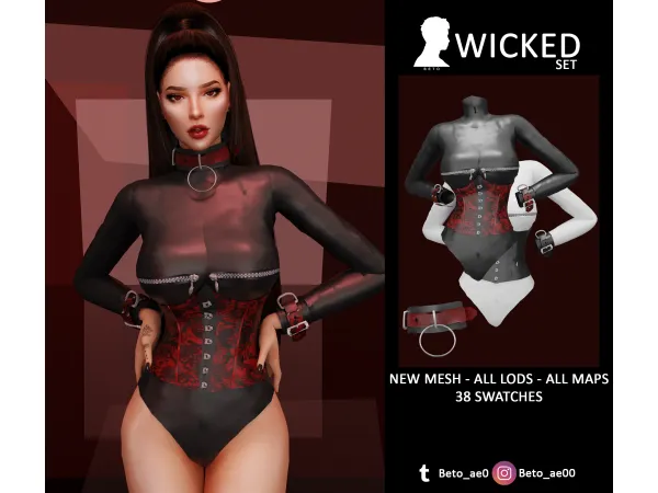 Alpha Wicked Set by simsfinds - The Sims 4 Custom Content