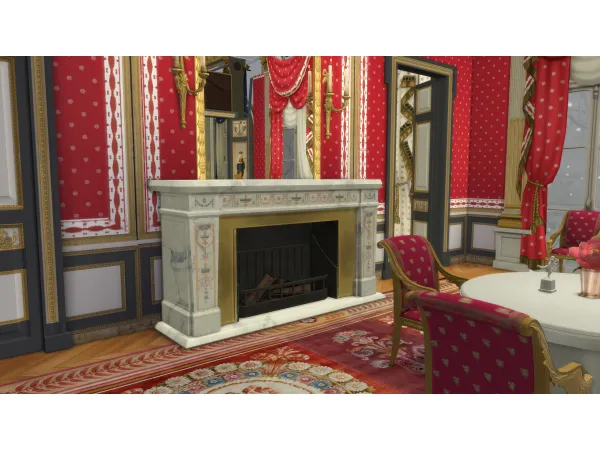 Mix Beauharnais Pack Part IV Beauharnais Fireplace by simsfinds - The Sims 4 Custom Content