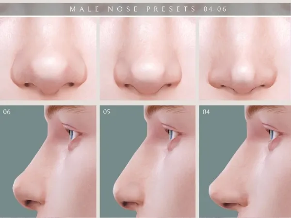 Alpha Male Nose Presets 04 06 by Lutessasims - The Sims 4 Custom Content