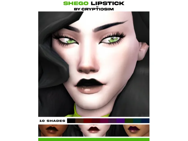 Maxis Match shego lipstick by by simsfinds - The Sims 4 Custom Content