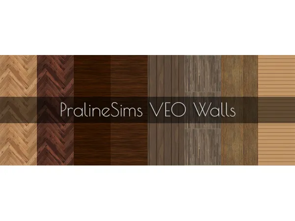 Three sets of wood wall panels by simsfinds - The Sims 2 Custom Content