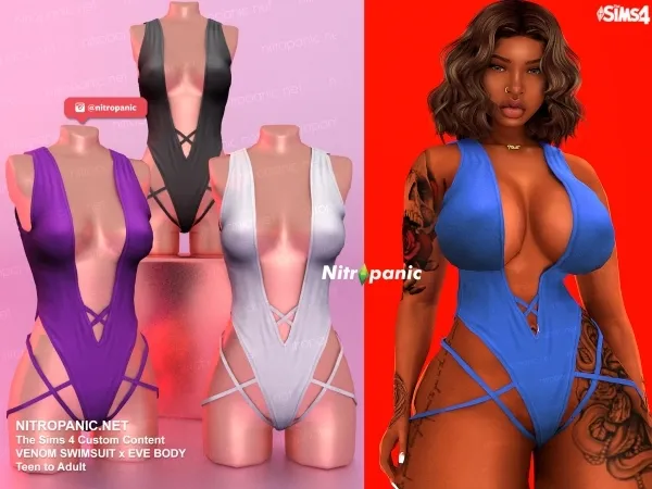 Alpha Venom Swimsuit by nitropanic - The Sims 4 Custom Content