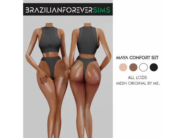 Alpha MAYA CONFORT SET by diggoverse - The Sims 4 Custom Content