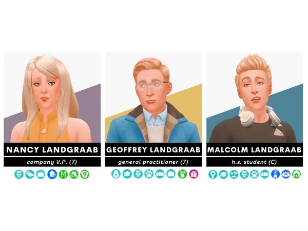 Maxis Match The Landgraab Family (nomorebadtownies) by Tova - The Sims 4 Custom Content
