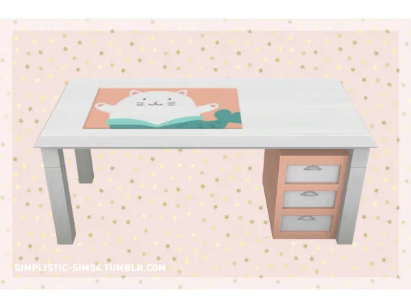 Maxis Match Desk Cutie Pie Kids Room Set by simsfinds - The Sims 4 Custom Content