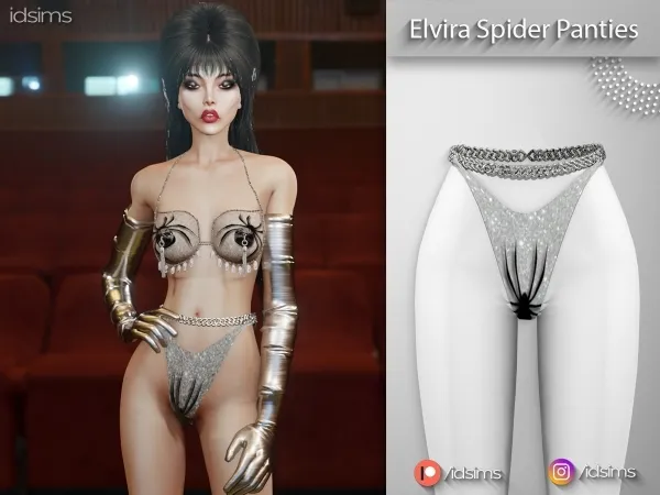 Alpha Elvira Chain Panties by polygoncouture - The Sims 4 custom content