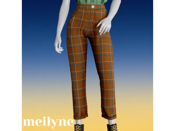 Alpha Meilyne pants by amelylina - The Sims 4 Custom Content