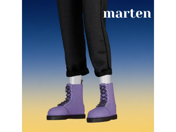 Alpha Marten boots by amelylina - The Sims 4 Custom Content
