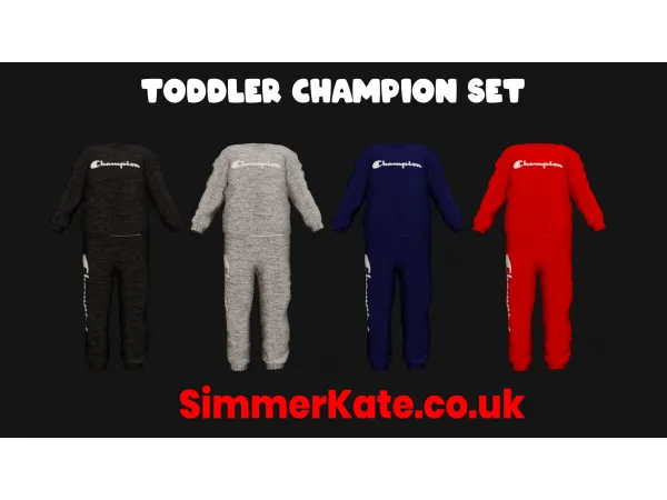 Alpha Toddler Champion Set by simmerkatex - The Sims 4 custom content