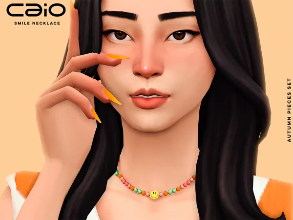 Maxis Match Smile Necklace by caio-cc - The Sims 4 Custom Content