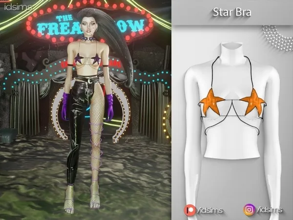 Alpha Star Bra - The Sims 4 Custom Content