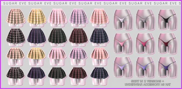 Alpha SUGAR Cher Shirt Underwear Set by smsims - The Sims 4 Custom Content