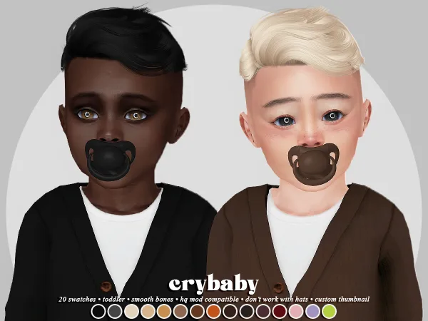 Alpha crybaby atreus hair (anto) toddler m by crybaby - The Sims 4 Custom Content