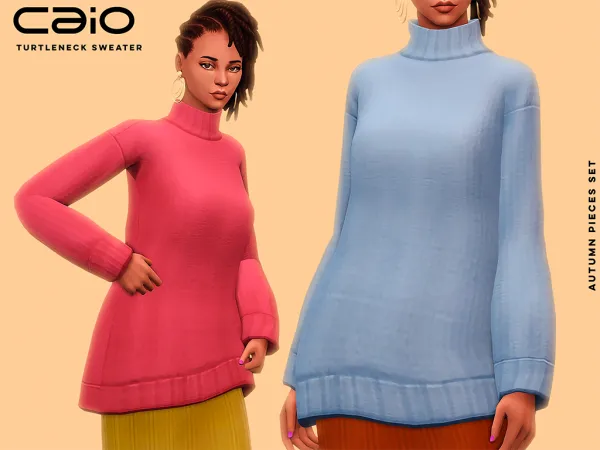 Maxis Match Turtleneck Sweater by caio-cc - The Sims 4 Custom Content