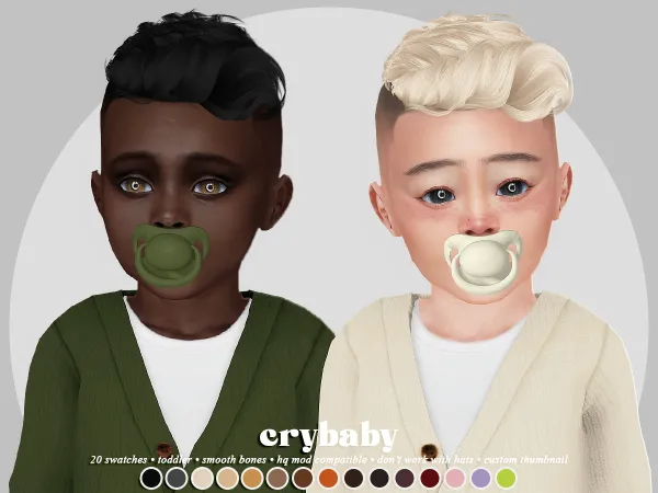 Alpha crybaby darko hair (anto) toddler mf by crybaby - The Sims 4 Custom Content