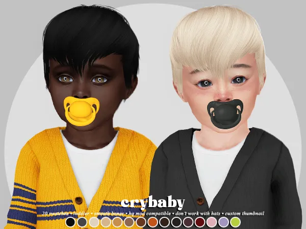 Alpha crybaby scream hair (anto) toddler mf by crybaby - The Sims 4 Custom Content